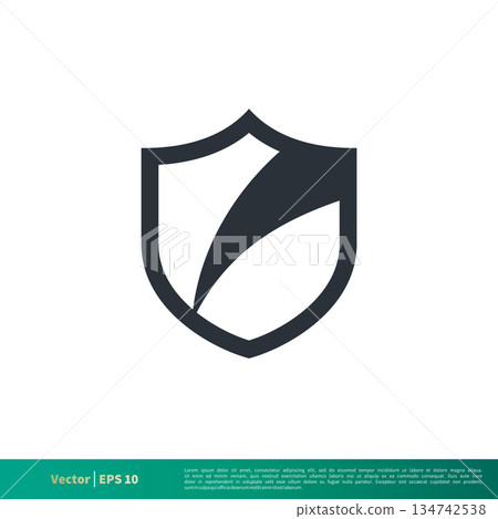 Simple Shape Shield Icon Vector Logo Template Illustration Design. Vector EPS 10. 134742538