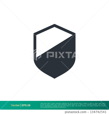 Simple Shape Shield Icon Vector Logo Template Illustration Design. Vector EPS 10. 134742541