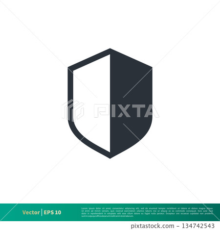 Simple Shape Shield Icon Vector Logo Template Illustration Design. Vector EPS 10. 134742543