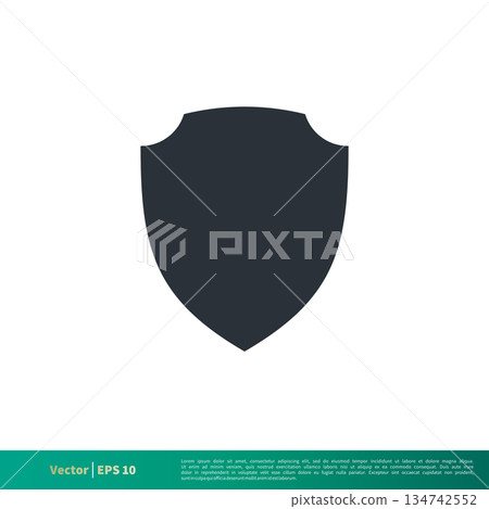 Simple Shape Shield Icon Vector Logo Template Illustration Design. Vector EPS 10. 134742552