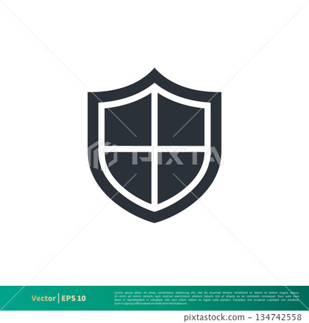 Simple Shape Shield Icon Vector Logo Template Illustration Design. Vector EPS 10. 134742558