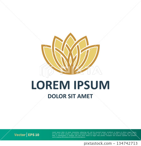 Lotus Flower Ornamental Vector Icon Logo Template Illustration Design. Vector EPS 10. Lotus Flower Ornamental Vector Icon Logo Template Illustration Design. Vector EPS 10. 134742713