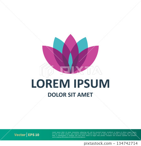 Lotus Flower Ornamental Vector Icon Logo Template Illustration Design. Vector EPS 10. Lotus Flower Ornamental Vector Icon Logo Template Illustration Design. Vector EPS 10. 134742714