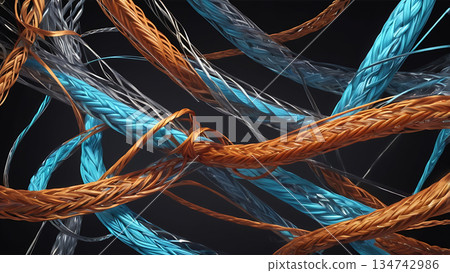 Ribbon Mesh Flow Suggesting Implied Velocity 134742986