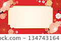 5款紅色日式圖案相框，新年適用 134743164