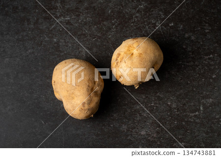 Harvested potatoes Harvested potatoes 134743881