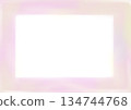 Soft pastel watercolor frame (transparent background) - pink 134744768