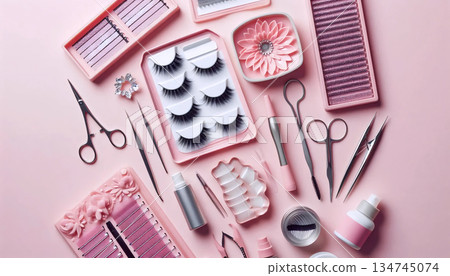 A lash technician tools, Ai generated image 134745074