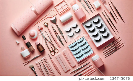 A lash technician tools, Ai generated image 134745076
