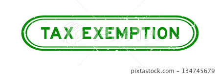 Grunge green tax exemption word rubber seal stamp on white background Grunge green tax exemption word rubber seal stamp on white background 134745679