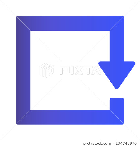 A simple blue gradient rounded arrow rotating in a square shape A simple blue gradient rounded arrow rotating in a square shape 134746976