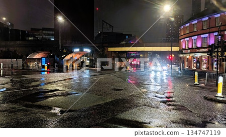 Manchester, UK - December 27 2022: Manchester at Night 134747119
