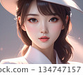 Cute woman wearing a hat 134747157