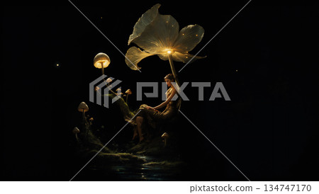 蘑菇王國仙子人工智慧生成素材 134747170