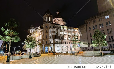 Liverpool, UK - December 28 2022: Surrounding View of Liverpool City Liverpool, UK - December 28 2022: Surrounding View of Liverpool City 134747181