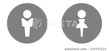 Men's and women's marks gray 134747222