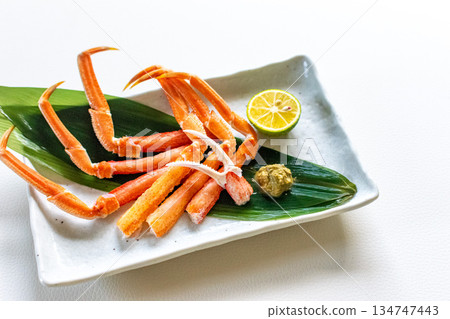 Peeled crab legs portion Peeled crab legs portion 134747443