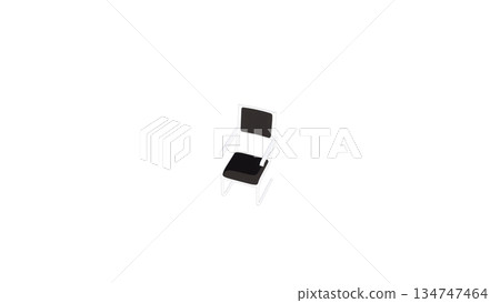 從上方看到的黑色椅子的插圖 134747464