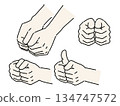 "Ready, set, go" hands 134747572