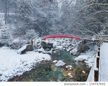 winter, fallen snow, canyon 134747693