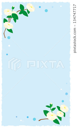 彩色花框 山茶花框 134747717