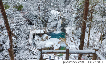 湯森溪谷（冬季）：龍神瀑布 134747811