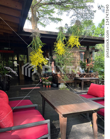 The dining environment and decor of the garden restaurant The dining environment and decor of the garden restaurant 134747840