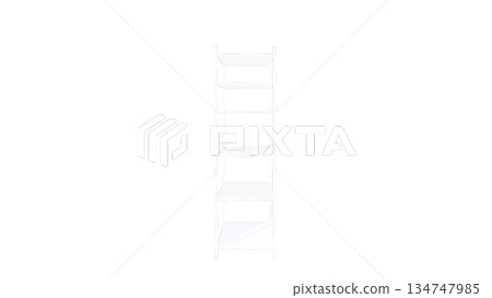 白色書架的插圖 白色書架的插圖 134747985