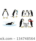 企鵝生活場景圖示集 134748564