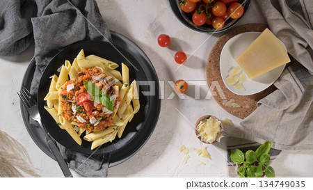 Vegetarian lentil Bolognese Vegetarian lentil Bolognese 134749035