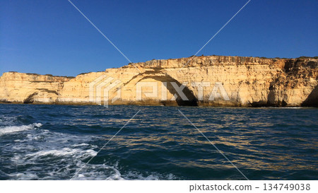 Rocky coastline near Carvoeiro 134749038