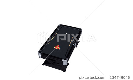 Illustration of a billiard table 134749046