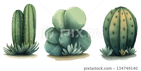 cactus plant isolated on white background 134749140