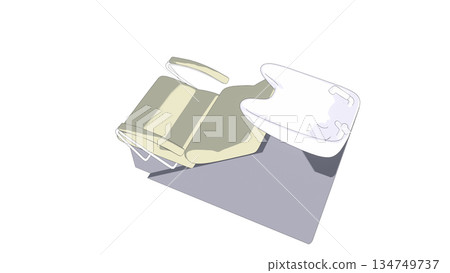 Illustration of a hair washing station at a beauty salon Illustration of a hair washing station at a beauty salon 134749737