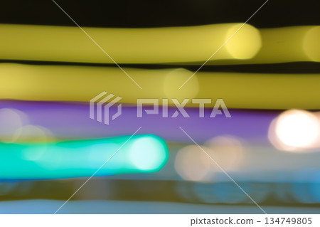 Blurred Light Streaks with Slow Shutter Speed, Abstract Motion Effect of Colorful Lights, Visual Experimentation and Artistic Photography Blurred Light Streaks with Slow Shutter Speed, Abstract Motion Effect of Colorful Lights, Visual Experimentation and Artistic Photography 134749805
