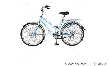 白色背景上的自行車側視圖 白色背景上的自行車側視圖 134750851