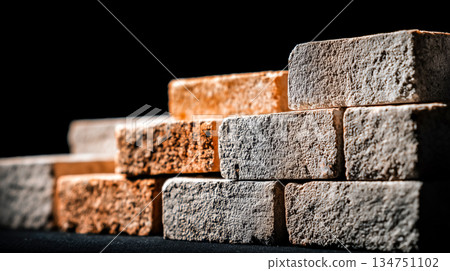 價值基礎的磚塊的視覺呈現 134751102