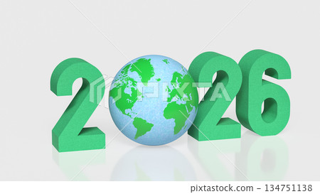 Global Sustainability Concept for the Year 2026 3d render. Global Sustainability Concept for the Year 2026 3d render. 134751138