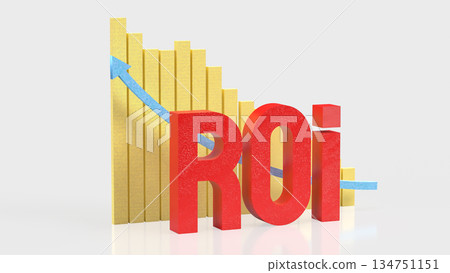 Return on Investment Growth and Performance Analysis Concept 3d render. 134751151
