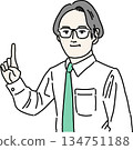 A salaried man who makes a presentation 134751188