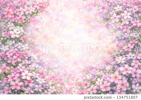 畫框材質：花卉，芝櫻 134751807