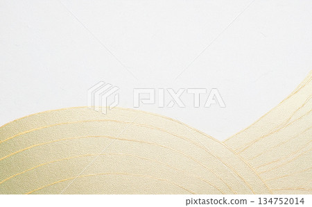 金色和白色的日本紙背景 134752014