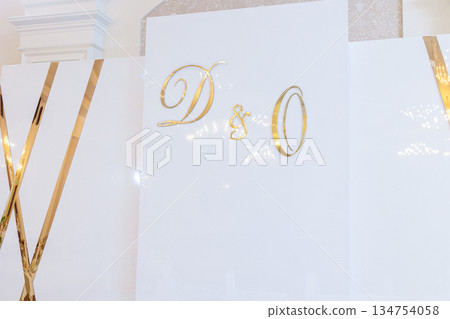 Discover Beautiful and Elegant Event Decor That Features Stunning Gold Accents and Details Discover Beautiful and Elegant Event Decor That Features Stunning Gold Accents and Details 134754058
