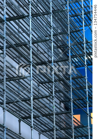 External scaffolding for construction work External scaffolding for construction work 134754446
