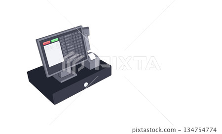 帶顯示器的數位收銀機示意圖 134754774