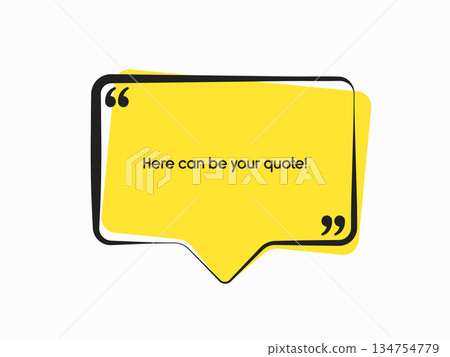 Speech bubble. Space for quote text, frame message Speech bubble. Space for quote text, frame message 134754779