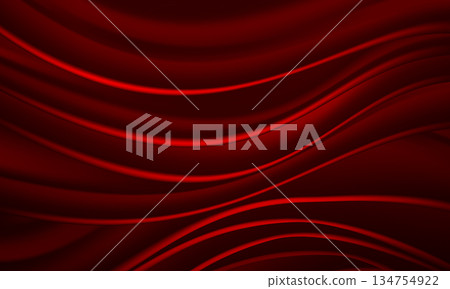 Abstract black fabric satin wave background texture vector 134754922