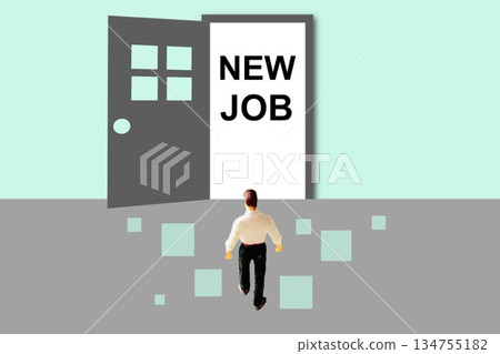 Businessman starting a new job Businessman starting a new job 134755182