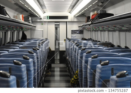 Inside a conventional express train Inside a conventional express train 134755287