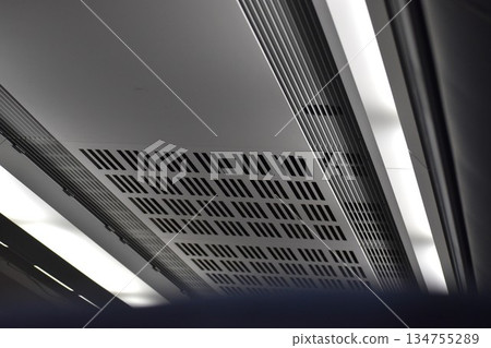 Inside a conventional express train Inside a conventional express train 134755289